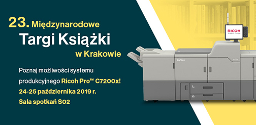 Ricoh Pro™ C7200x na 23. Międzynarodowych Targach Książki w Krakowie