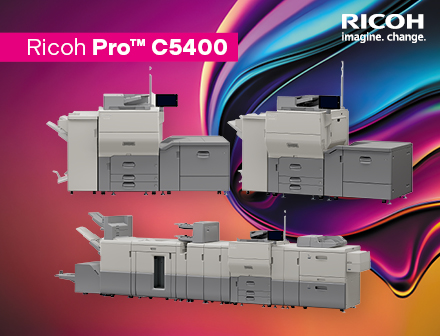 Ricoh wprowadza na rynek nową serię kolorowych drukarek produkcyjnych RICOH Pro C5400. 
