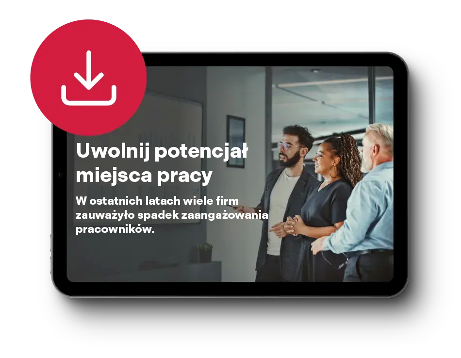 Tablet presenting a group of people standing in a room
