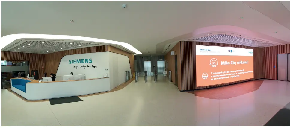 Sala wejsciowa do siedziby firmy Samsung